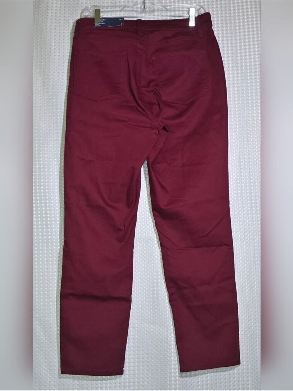 Talbots Flawless Slim Ankle Curvy Pants Size 8 Burgundy Wine Stretch - Picture 4 of 12